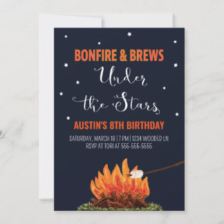 Bonfire & Brews Einladung zum Geburtstag