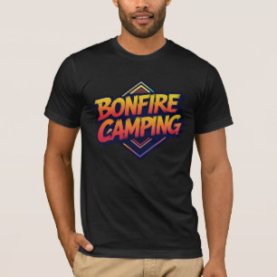 🔥 Bonfire Camping Adventure - Retro 80er Außenber T-Shirt