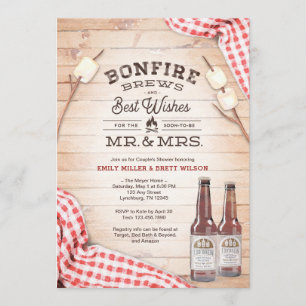 Bonfire Couple's Dusche Einladung