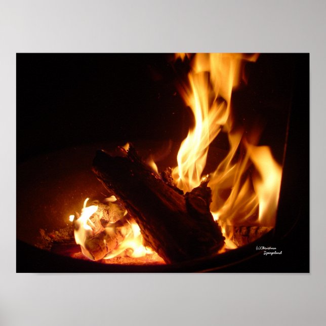 Bonfire Feuer Flammen Poster (Vorne)