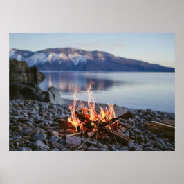 Bonfire Lake Beach Nature Wall Poster