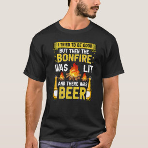 Bonfire Party Beer Drink Camping Bonfire Crew T-Shirt