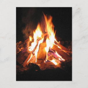 BonFire Party Bon Bonne Fire Einladungspostkarte