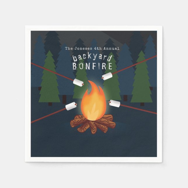 Bonfire Party Serviette (Vorderseite)