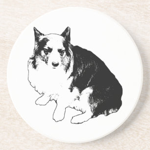 Bonfire Rim Corgi Getränkeuntersetzer