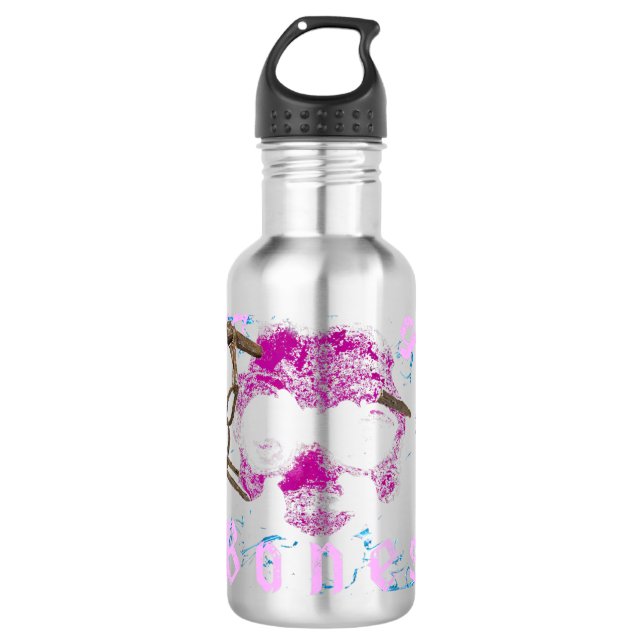 Bong Bones Staat von Mind Power Art Design Edelstahlflasche (Vorderseite)
