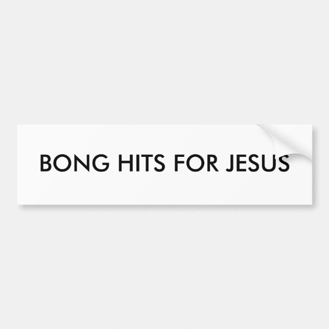 BONG SCHLÄGE FÜR JESUS AUTOAUFKLEBER (Vorne)