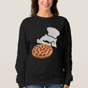 Bongo Cat Pizza Koch dank Memes Sweatshirt