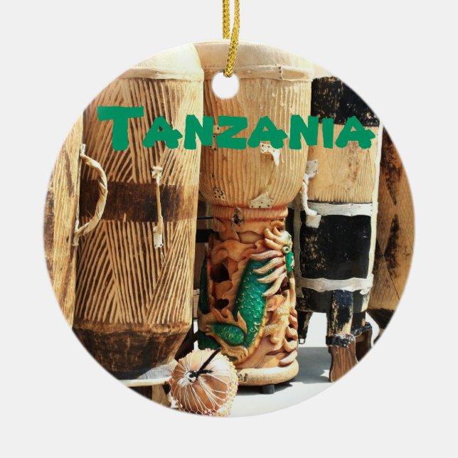 Bongo-Weihnachtsverzierung Tansanias afrikanische Keramikornament (Vorne)
