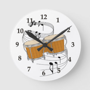 Bongos Wall Clock Runde Wanduhr