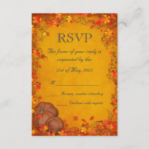 Bonheur d'automne épousant RSVP