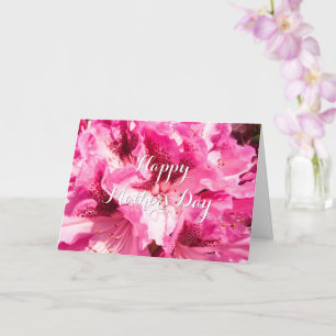 Bonheur Floral Rose - Carte personnalisée de Fête 