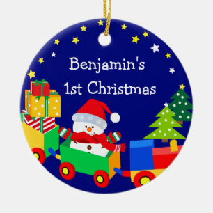 Bonhomme de neige adorable en ornement de Noël de