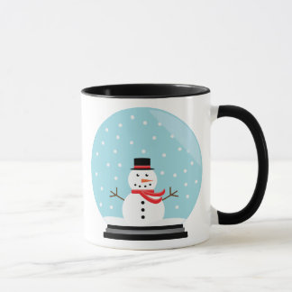 Bonhomme de neige dans une tasse de globe de neige
