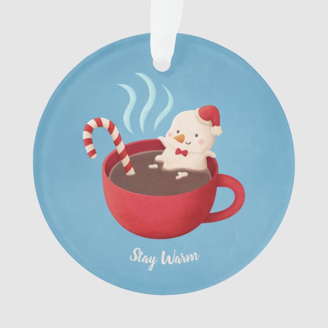 Bonhomme de neige de fonte chaud de séjour mignon (devant)