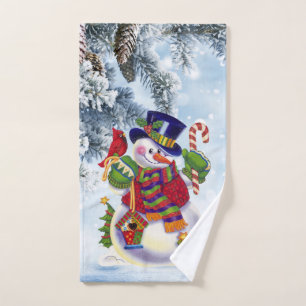 bonhomme de neige de Noël toilette de vacances ser