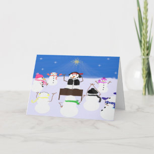 Bonhomme de neige du DJ et carte d'amis