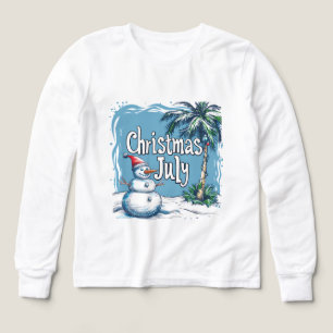 Bonhomme de neige et palmier pour Noël en juillet
