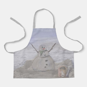 Bonhomme de neige Frosty à la plage Petit tablier