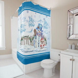 Bonhomme de neige Laisser la neige rideau de dou