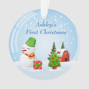 Bonhomme de neige mignon de Snowball de première