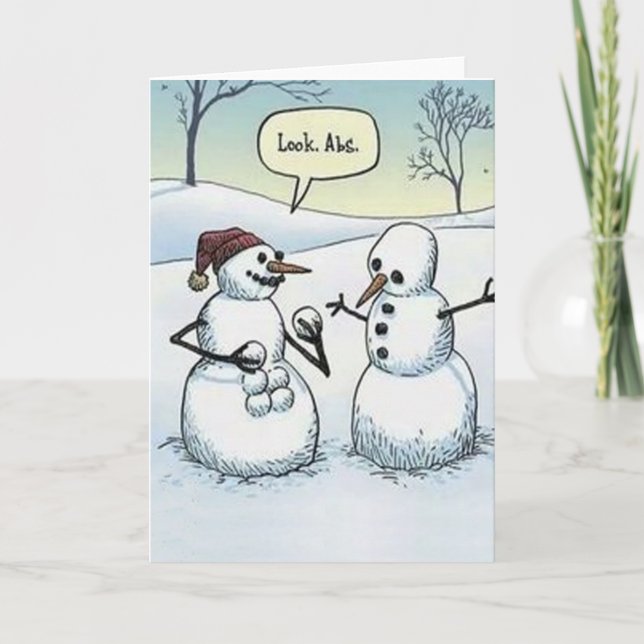 Bonhomme de neige six cartes de voeux d'ABS de (Devant)