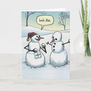 Bonhomme de neige six cartes de voeux d'ABS de