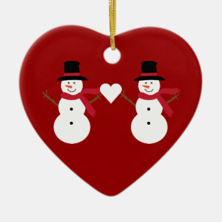 Bonhommes de neige mignons et ornement en forme de