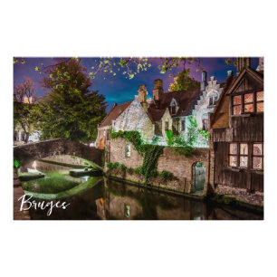 Bonifacius-Brücke in Brügge Fotodruck