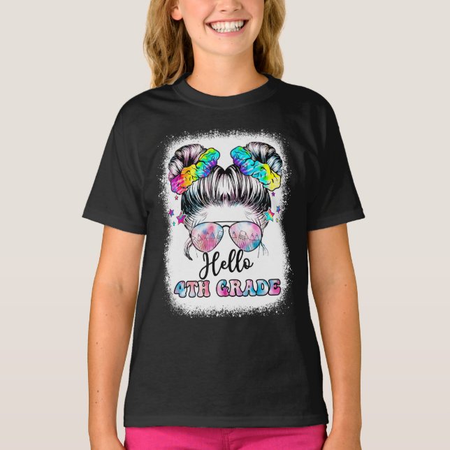 Bonjour 4e année Retour à l'école T-shirt (Devant)