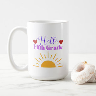 Bonjour 5e année - Enseignant amusant café Mug