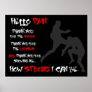 "Bonjour affiche inspirée de MIXED MARTIAL ART de