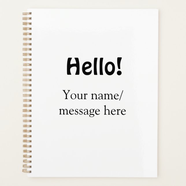 Bonjour ajouter un message de nom simple minimum é (Devant)