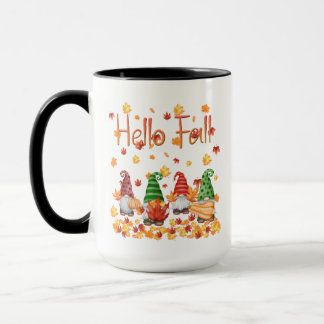Bonjour Automne Gnome 15oz Mug