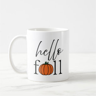bonjour automne Orange Citrouille Tasse à Café