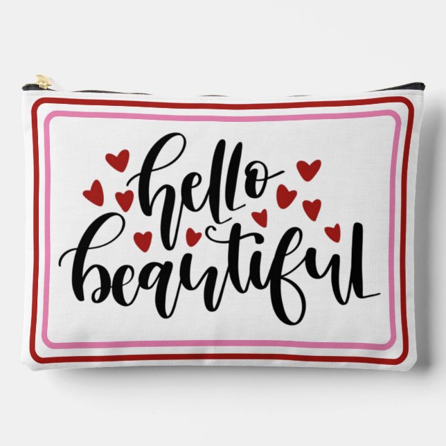 Bonjour Beau Coeurs Modernes Imprimer Couper Sac À (Recto)