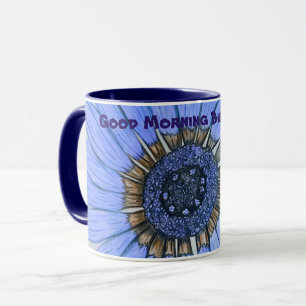 Bonjour Beau! ! Mug de café à fleurs