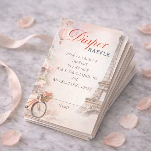 Bonjour Bébé Baby Shower Diaper Raffle Insert (Von Creator hochgeladen)