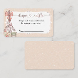 Bonjour Bebe Beige Parisian Diaper Raffekarte Begleitkarte