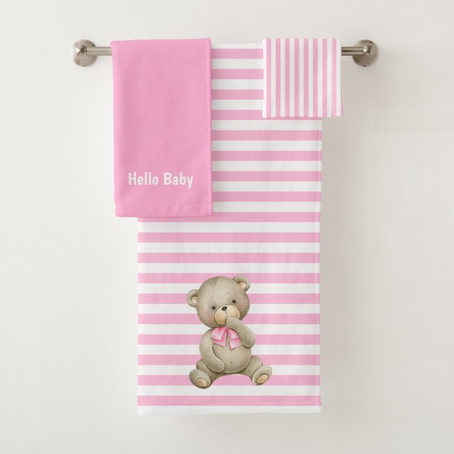 Bonjour Bébé ensemble de serviettes de salle de ba (En situation)