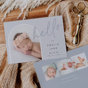 Bonjour bébé Faire-part de naissance photo