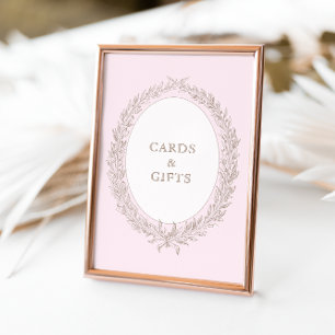 Bonjour Bebe French Patisserie Pink Card & Geschen Tischaufsteller