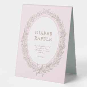 Bonjour Bebe French Patisserie Pink Diaper Raffle Tischaufsteller