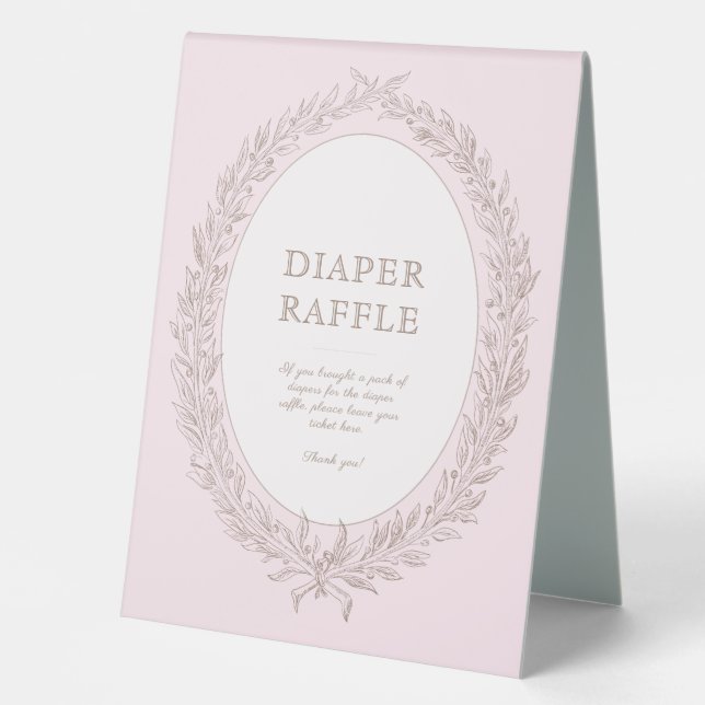 Bonjour Bebe French Patisserie Pink Diaper Raffle Tischaufsteller (Vorderseite)