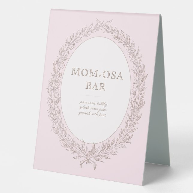 Bonjour Bebe French Patisserie Pink Mama-Osa Bar Tischaufsteller (Vorderseite)
