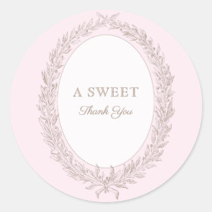 Bonjour Bebe French Patisserie Sweet Vielen Dank Runder Aufkleber