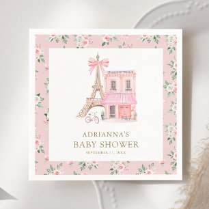 Bonjour Bebe French Pink Parisian Café Baby Showro Serviette