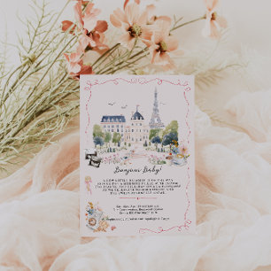 Bonjour Bébé ! Invitation Baby Shower à l'aquarell