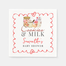 Bonjour Bébé Milch und Cookies Moderne Babydusche Serviette
