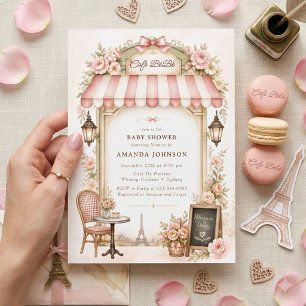 Bonjour Bebe Oh La La Bebe Rosa Babyparty Einladung